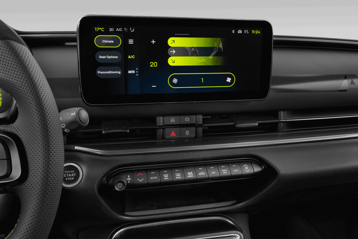 Klimasteuerung eines Abarth 600e 