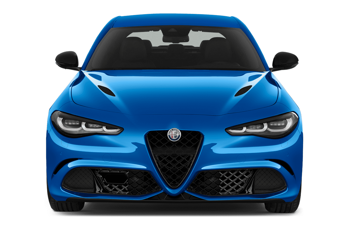 Frontansicht eines Alfa Romeo Giulia Quadrifoglio, freigestellt