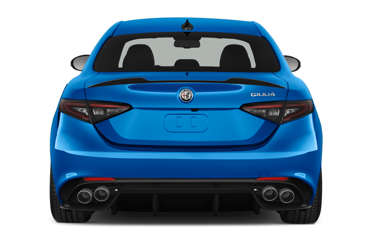 Heckansicht eines Alfa Romeo Giulia Quadrifoglio