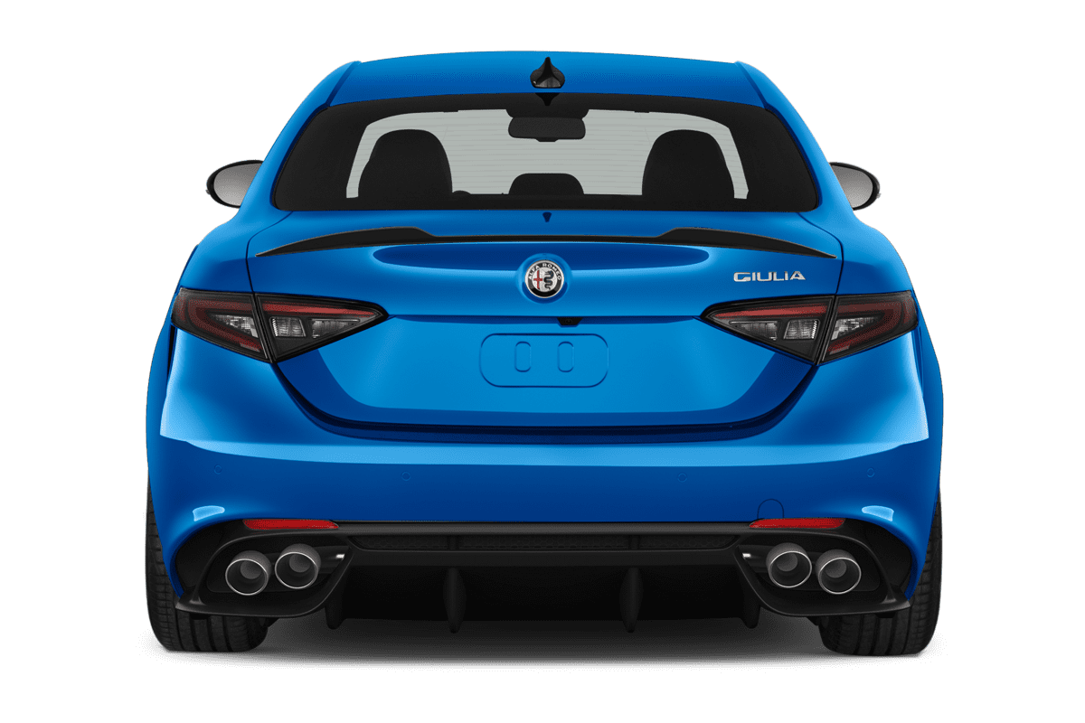 Heckansicht eines Alfa Romeo Giulia Quadrifoglio