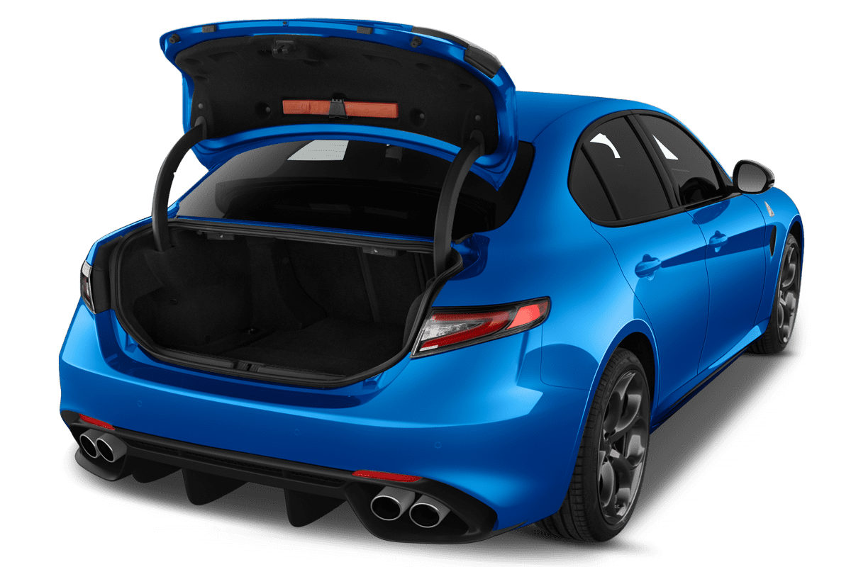 Kofferraum eines Alfa Romeo Giulia Quadrifoglio