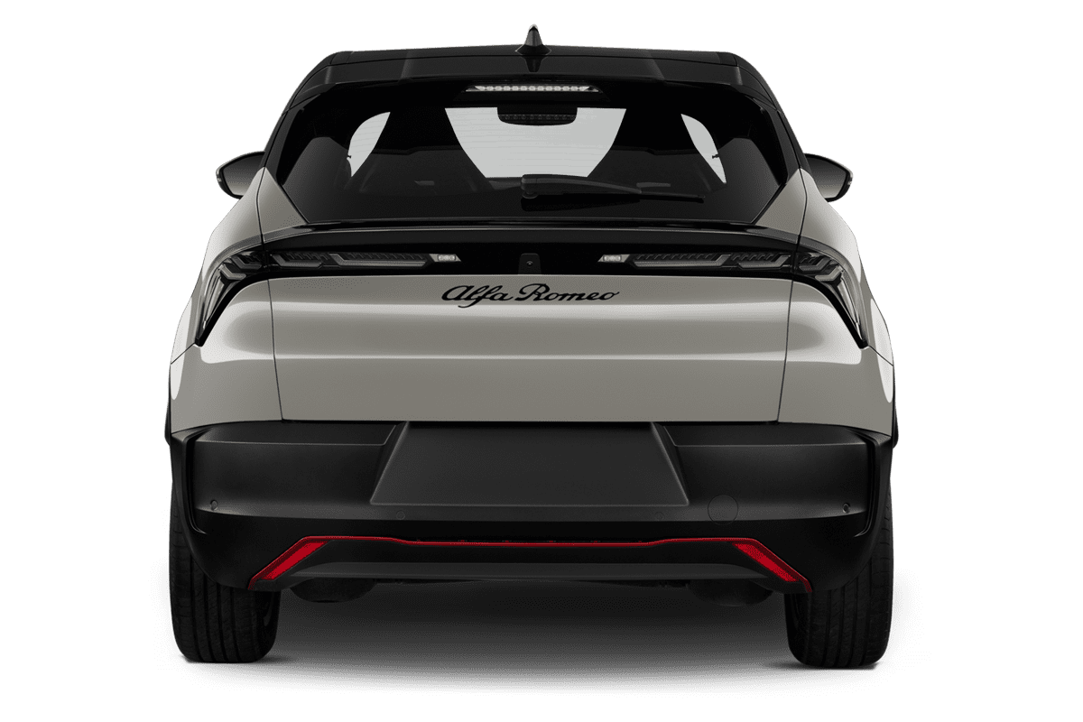 Heckansicht eines Alfa Romeo Junior Elettrica