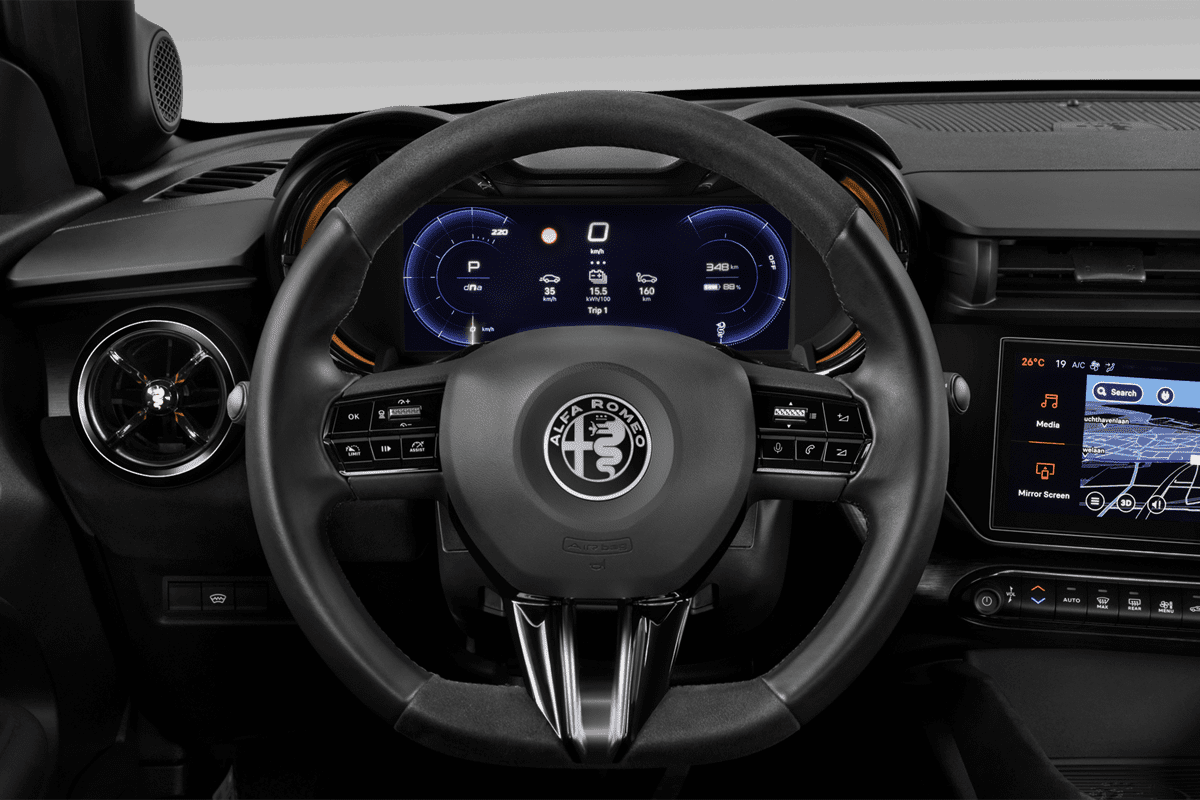 Lenkrad eines Alfa Romeo Junior Elettrica