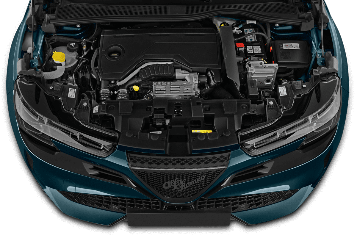 Motorraum eines Alfa Romeo Junior Ibrida