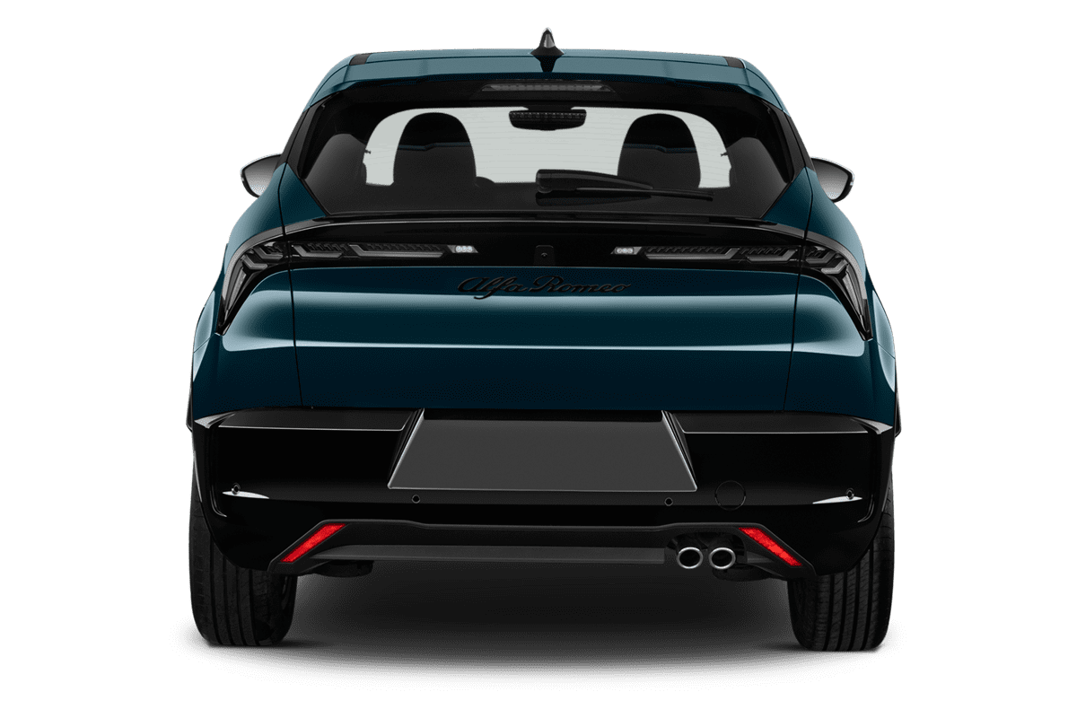 Heckansicht eines Alfa Romeo Junior Ibrida