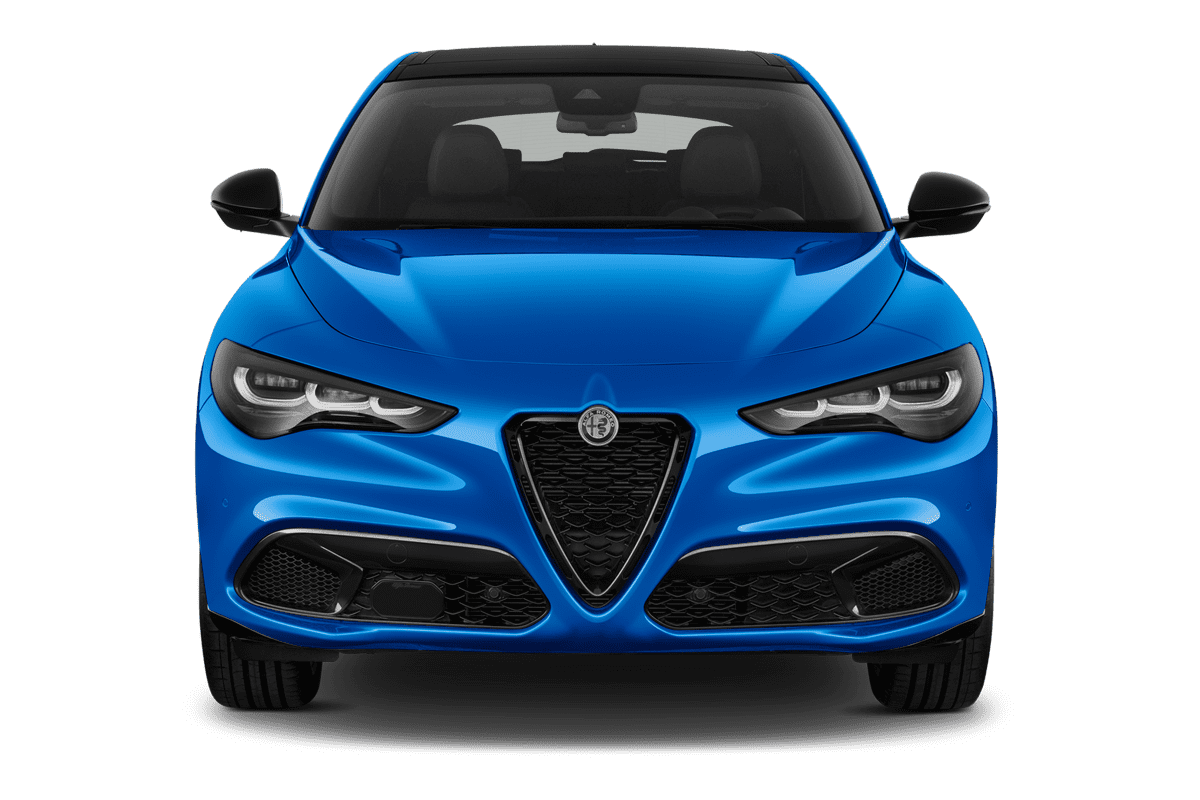 Frontansicht eines Alfa Romeo Stelvio , freigestellt