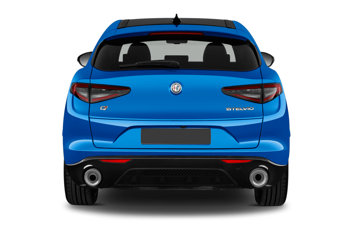 Heckansicht eines Alfa Romeo Stelvio 