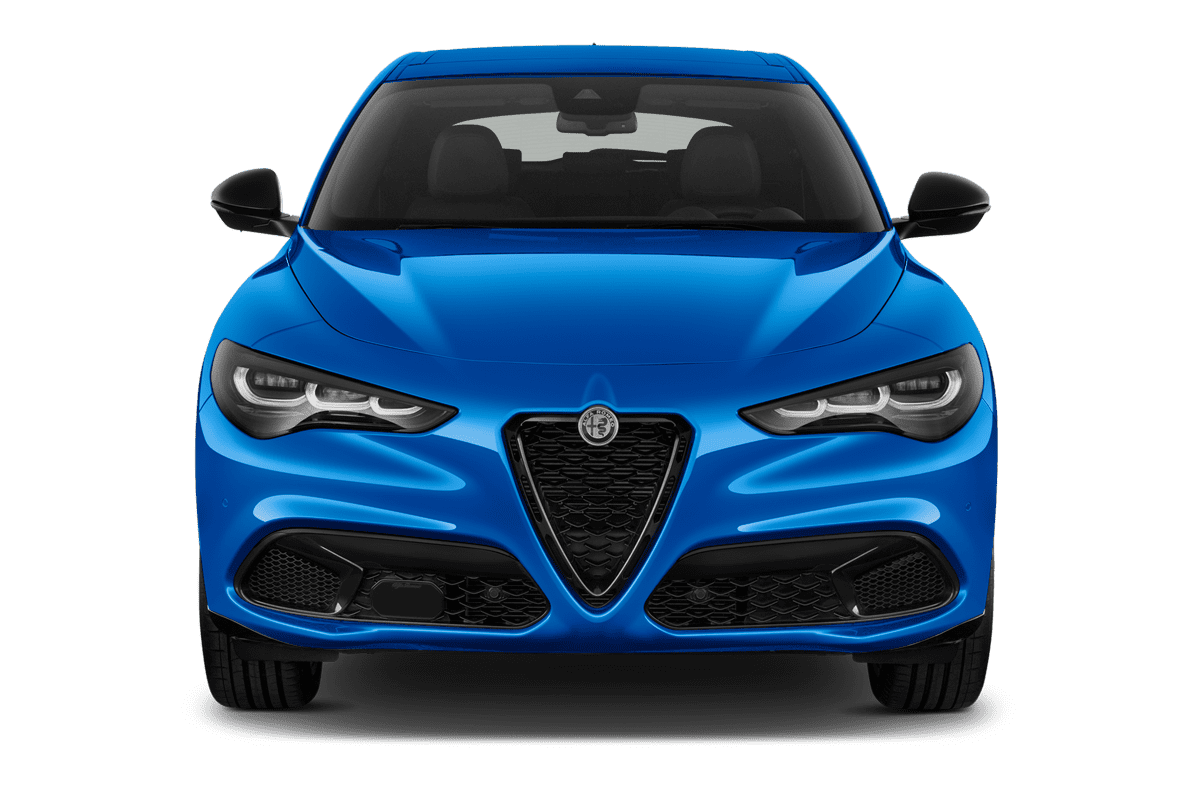 Frontansicht eines Alfa Romeo Stelvio , freigestellt