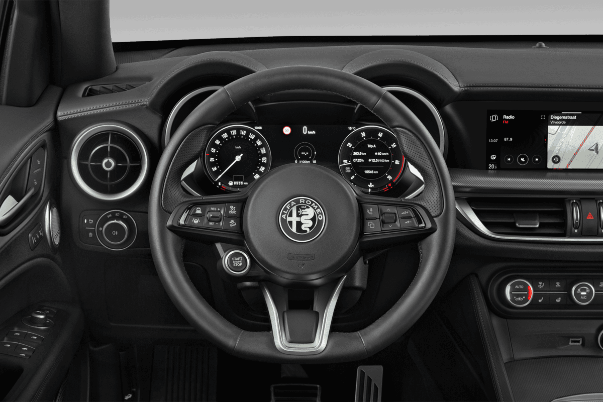 Lenkrad eines Alfa Romeo Stelvio 