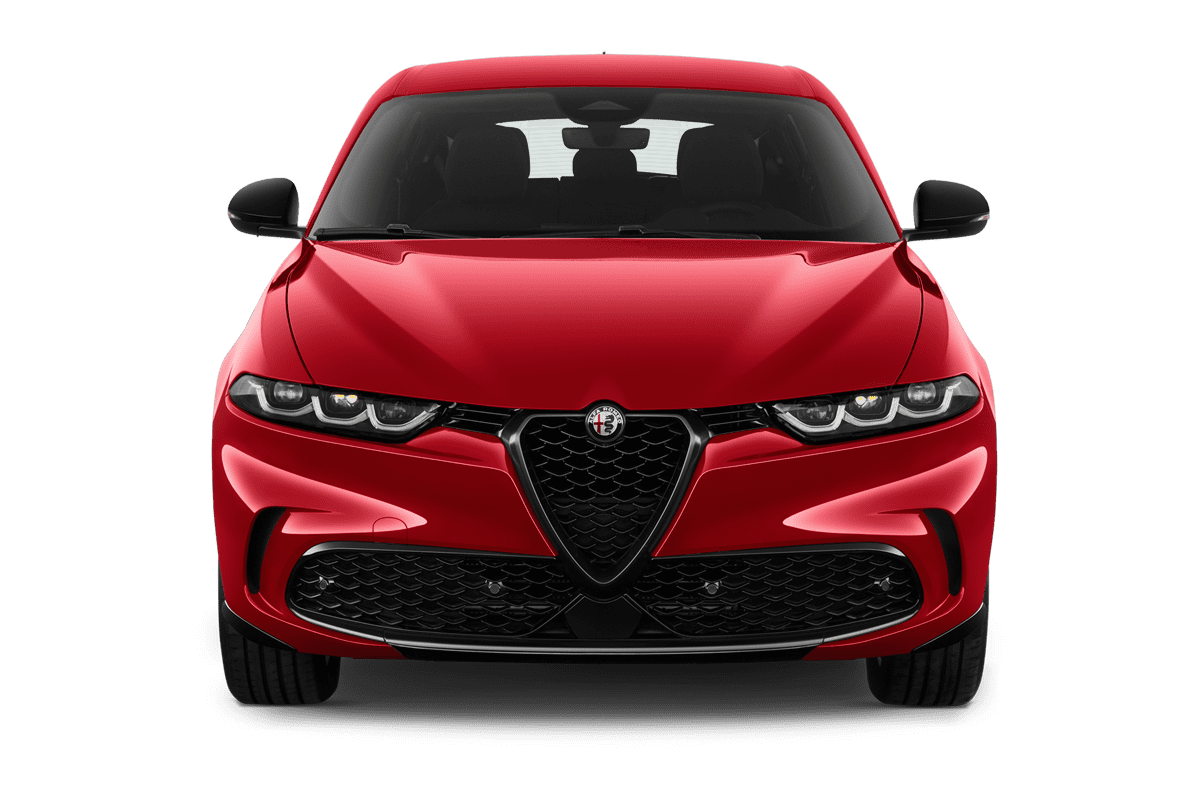 Frontansicht eines Alfa Romeo Tonale, freigestellt