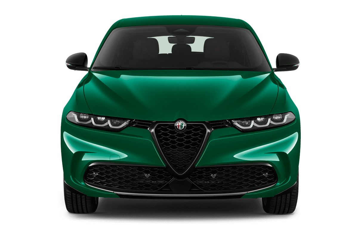 Frontansicht eines Alfa Romeo Tonale Plug-In-Hybrid, freigestellt