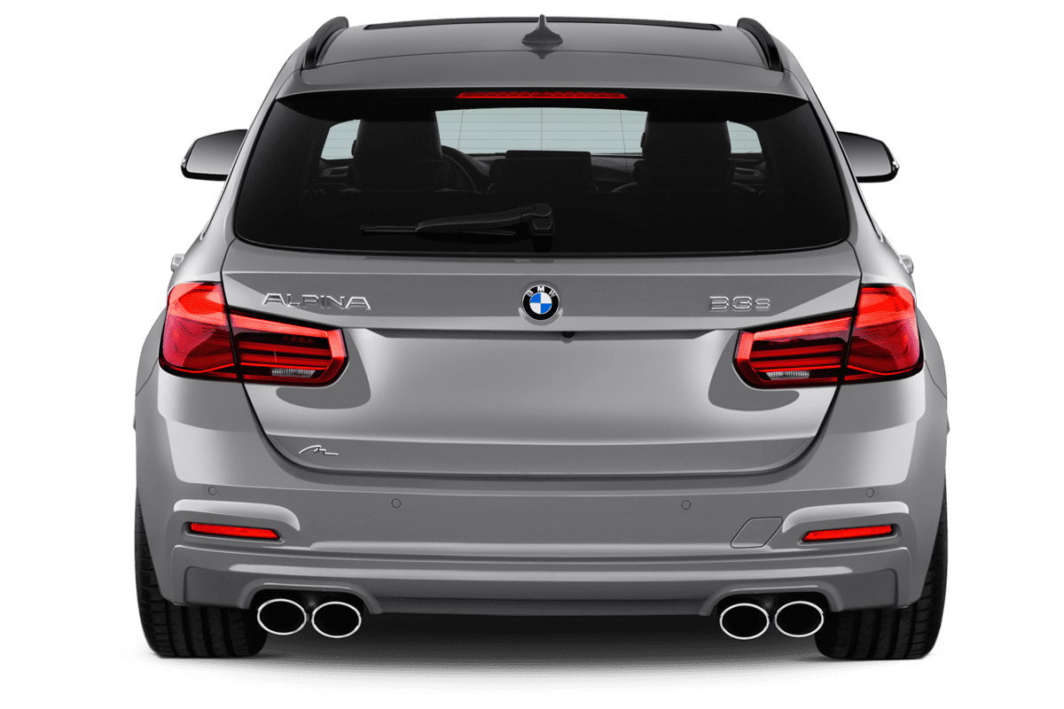 Heckansicht eines Alpina B3 Touring