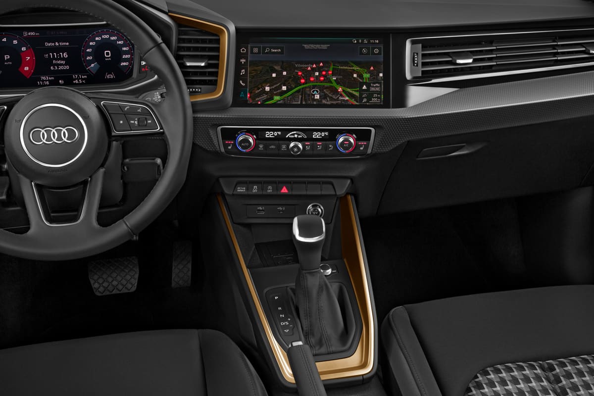 Mittelkonsole eines Audi A1 allstreet