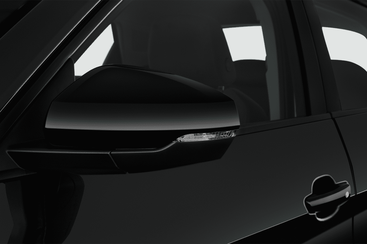 Rückspiegel eines Audi A1 allstreet