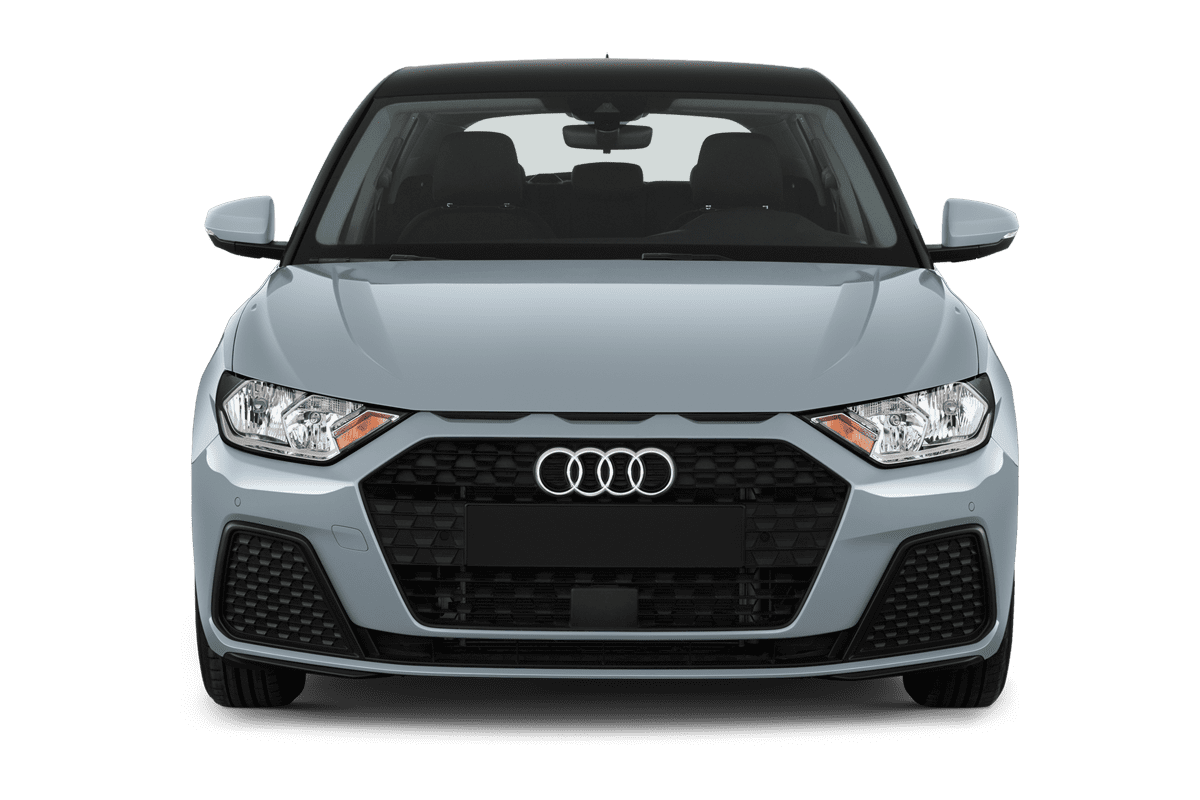 Frontansicht eines Audi A1 Sportback, freigestellt