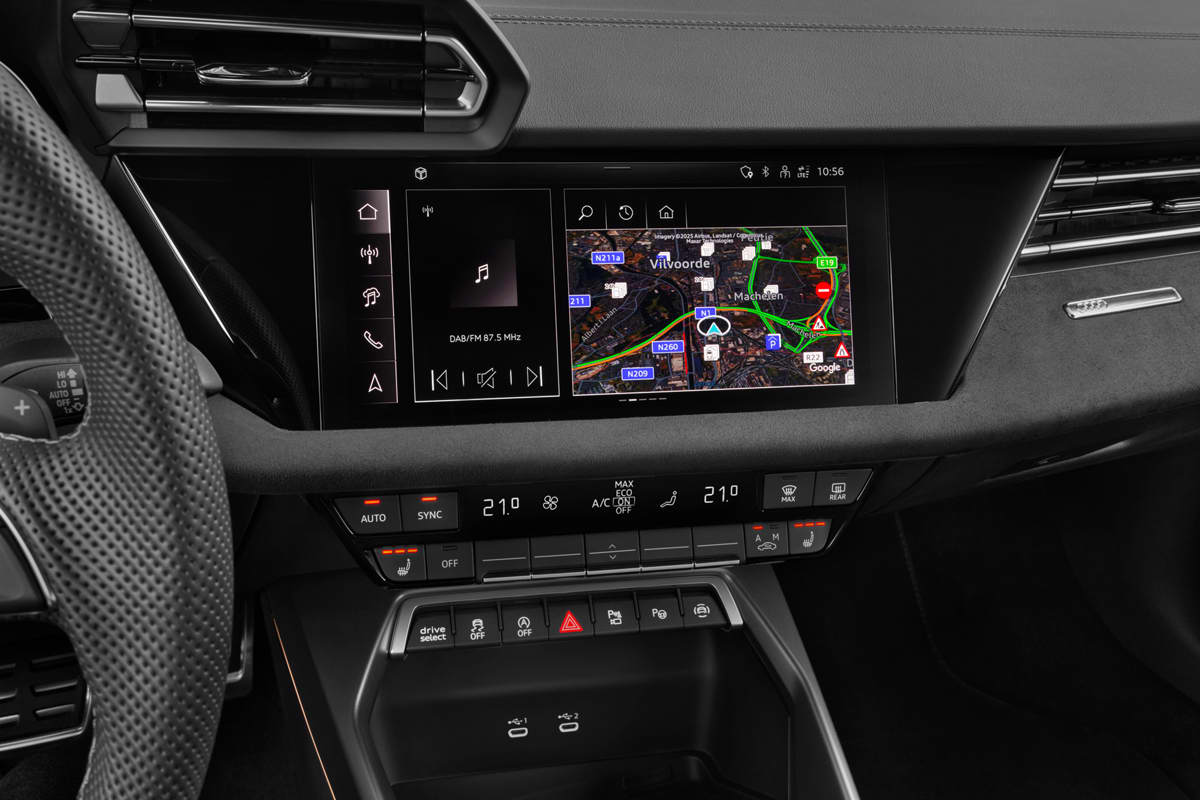 Mittelkonsole eines Audi A3 allstreet