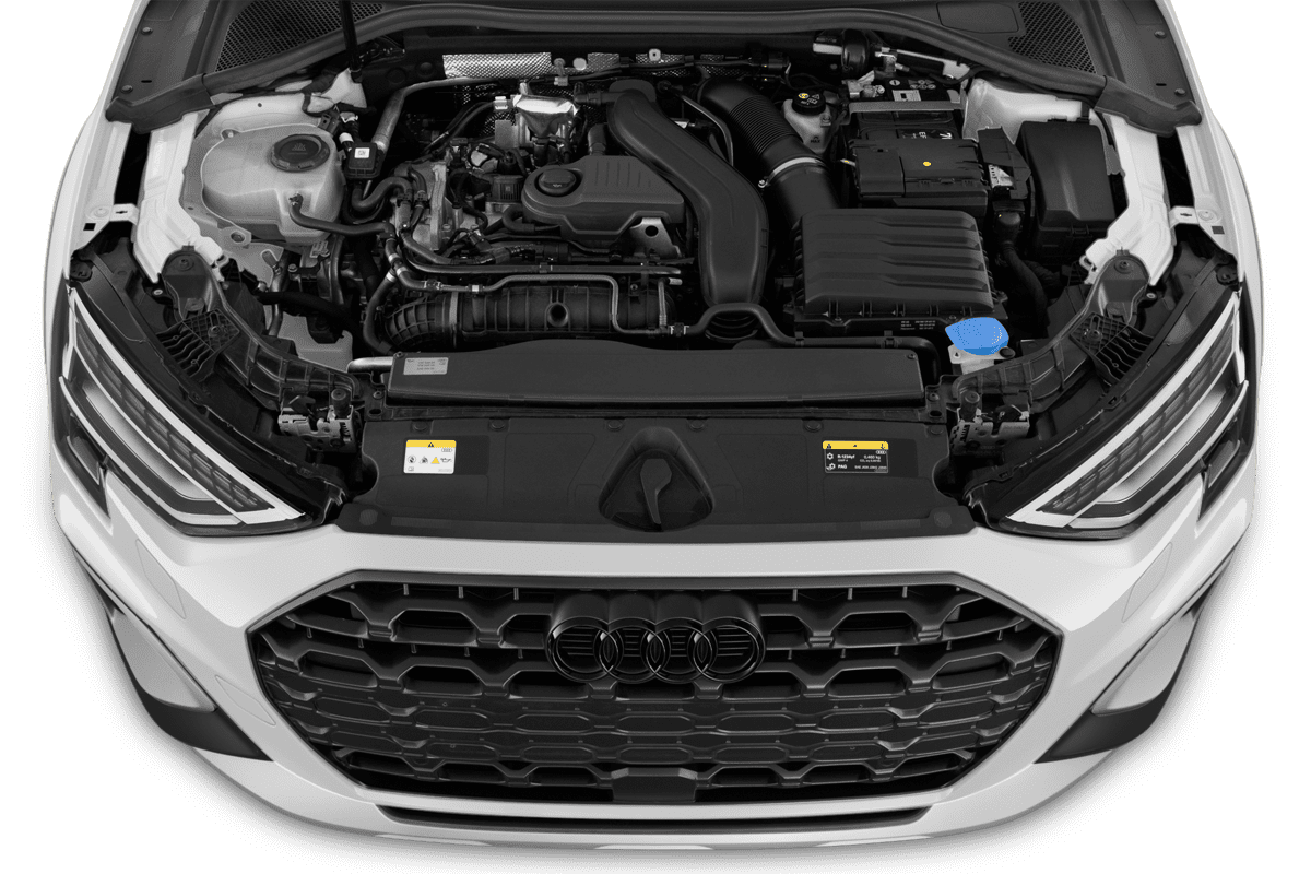 Motorraum eines Audi A3 allstreet