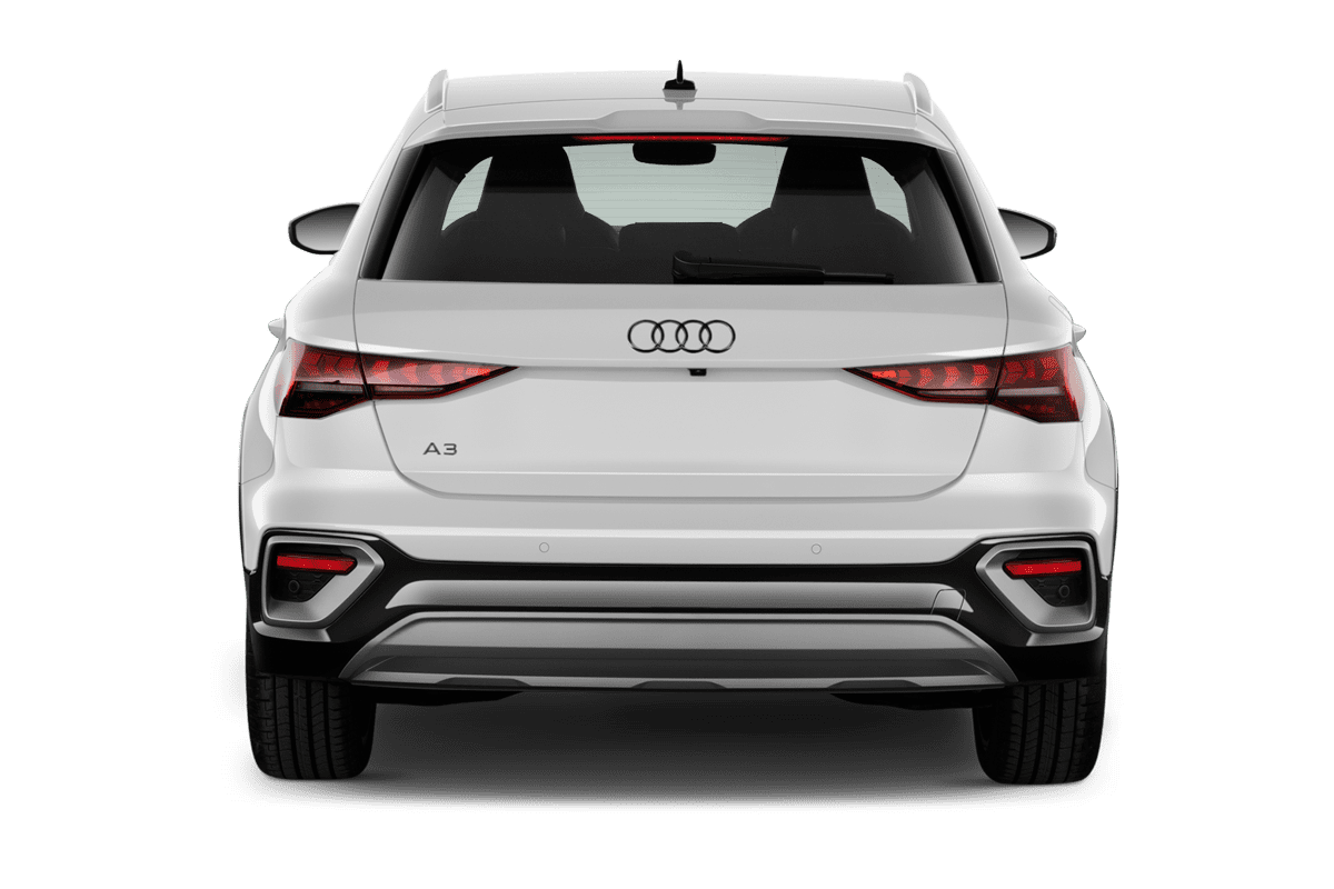 Heckansicht eines Audi A3 allstreet