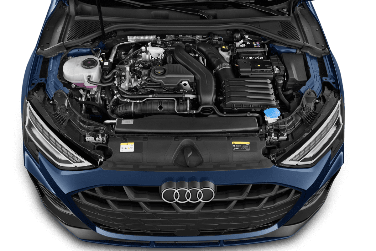 Motorraum eines Audi A3 Sportback