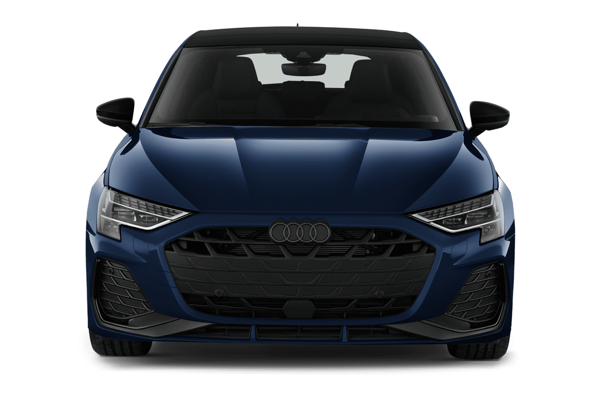 Frontansicht eines Audi A3 Sportback, freigestellt