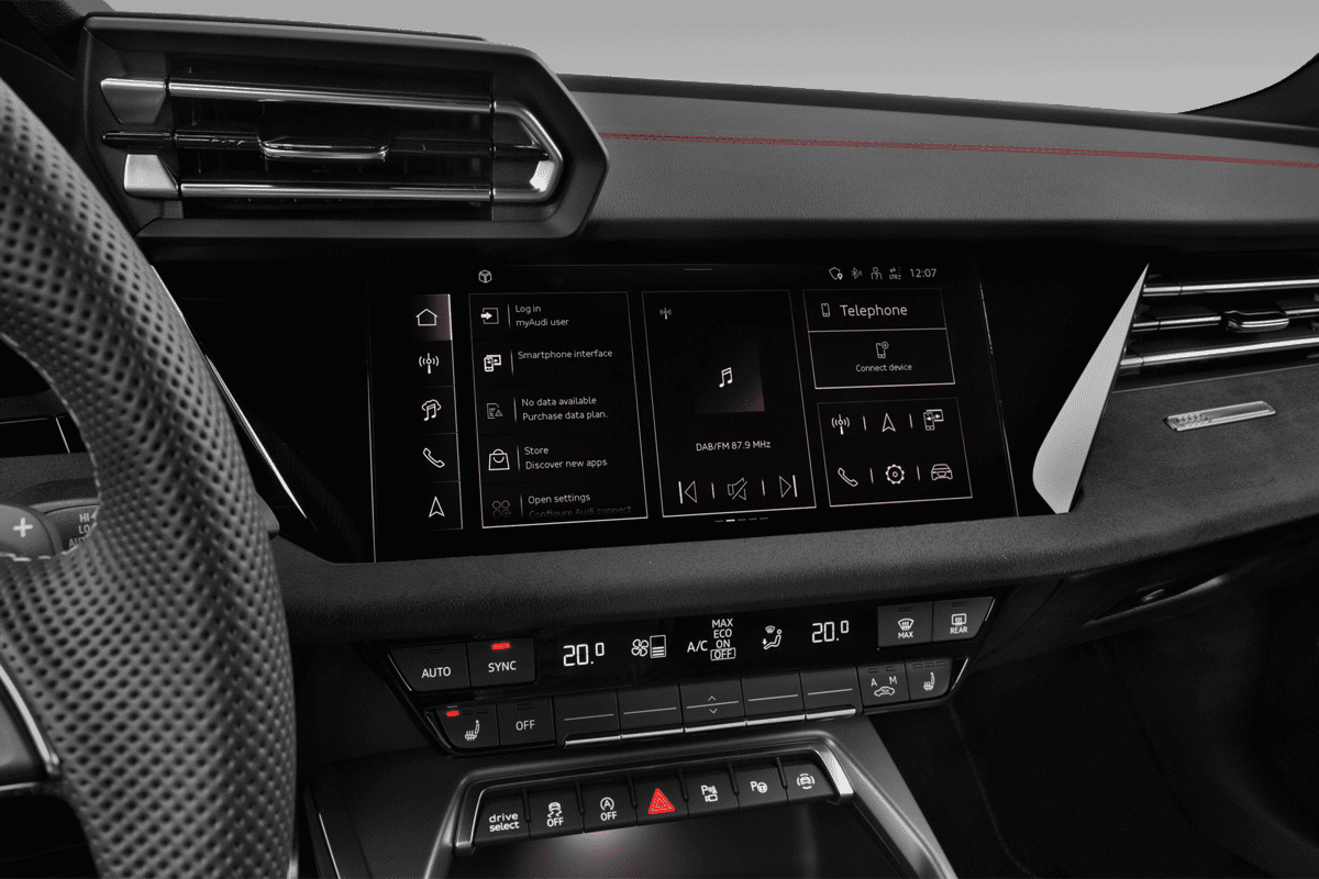 Mittelkonsole eines Audi A3 Sportback