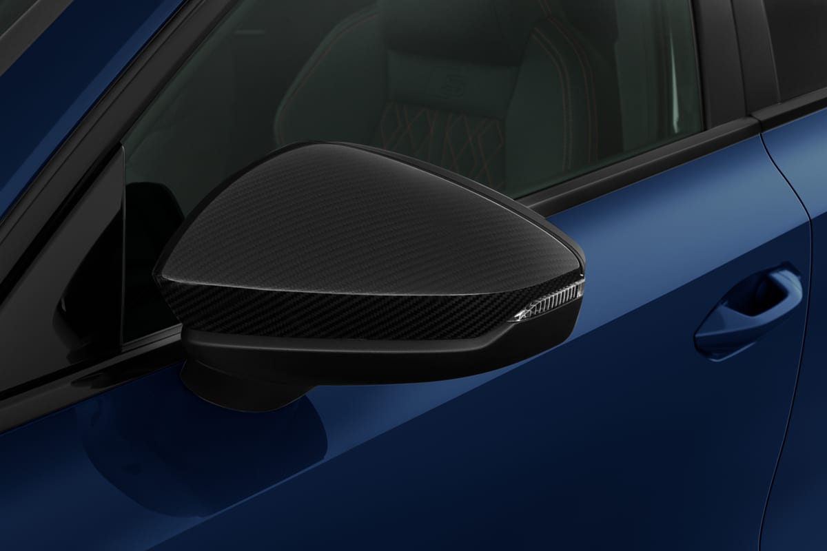 Rückspiegel eines Audi A3 Sportback