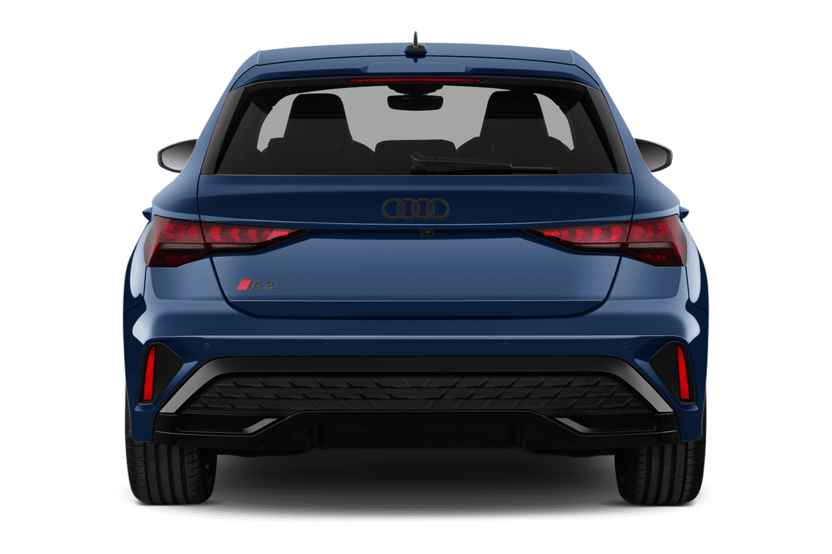 Heckansicht eines Audi A3 Sportback