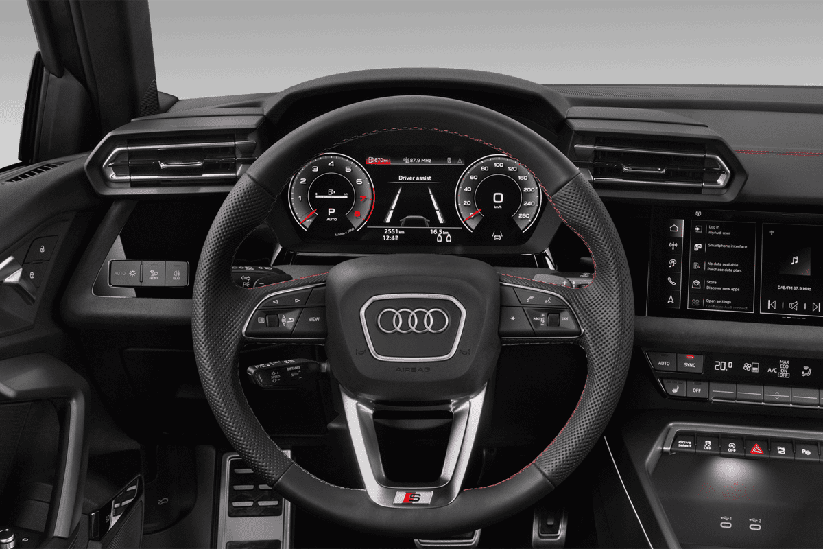 Lenkrad eines Audi A3 Sportback