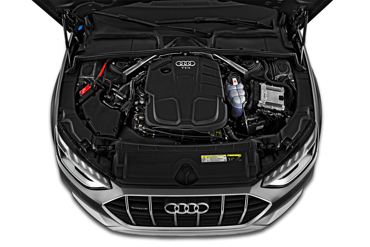 Motorraum eines Audi A4 Allroad quattro