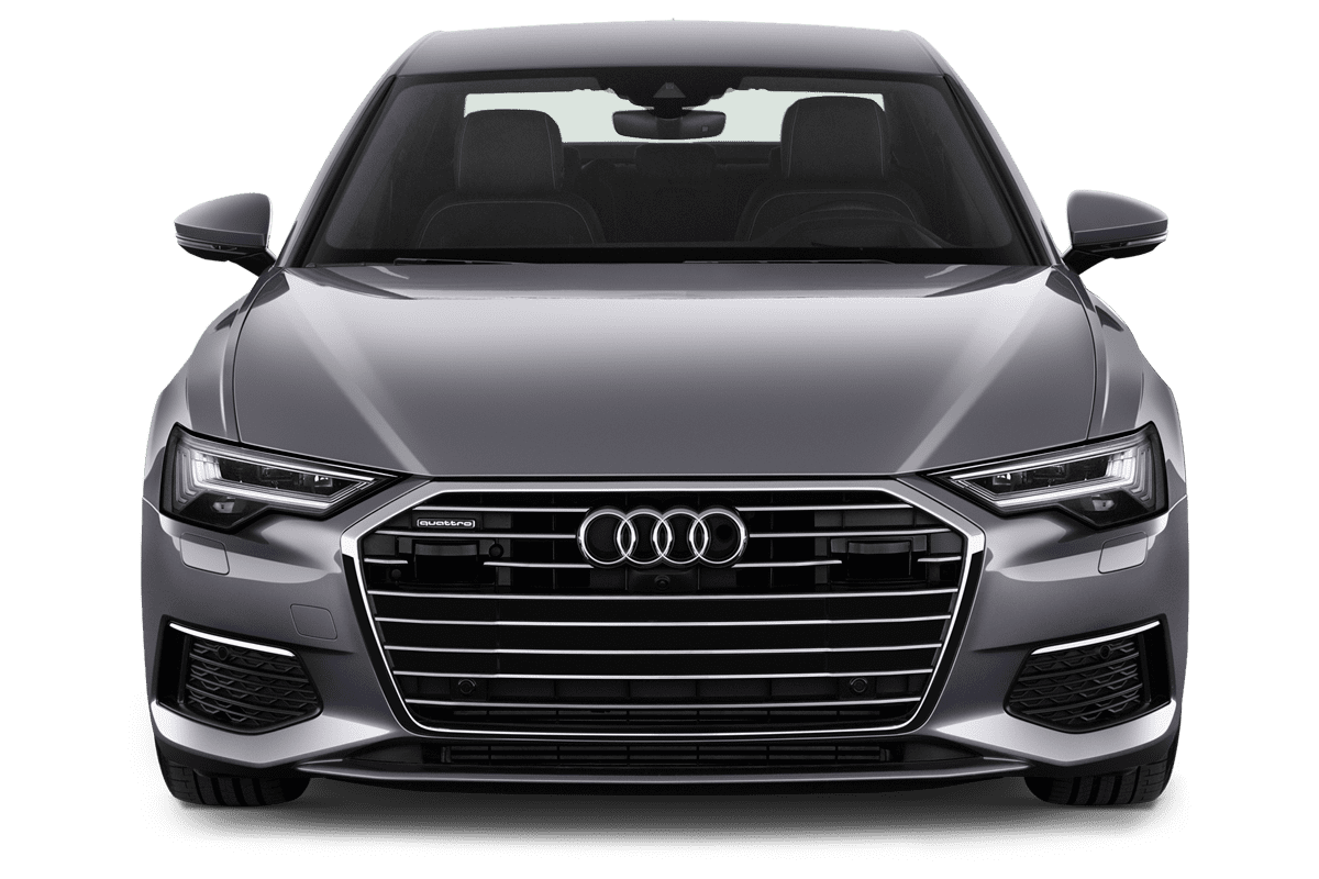 Frontansicht eines Audi A6 Limousine TFSI e, freigestellt