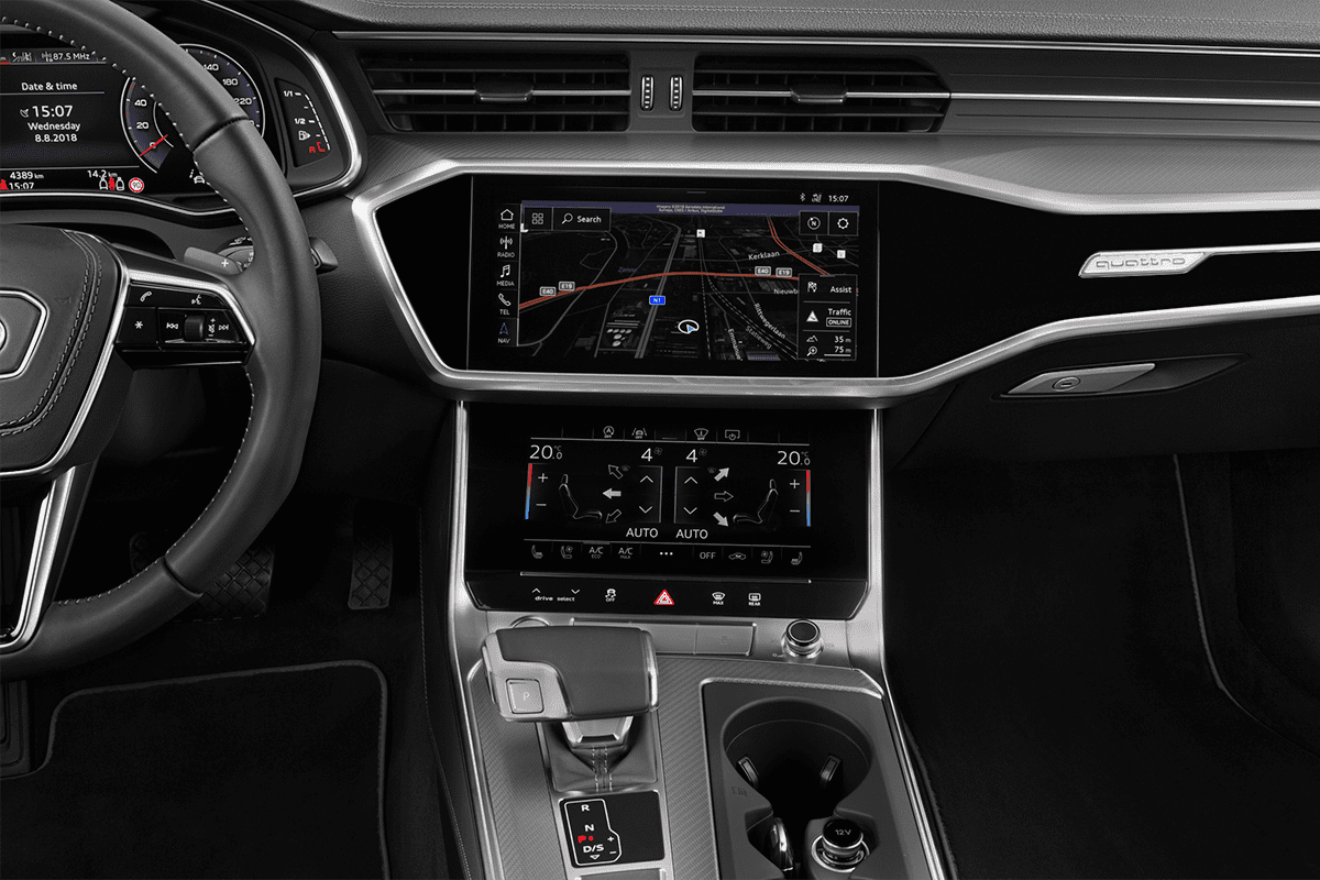 Mittelkonsole eines Audi A6 Limousine TFSI e