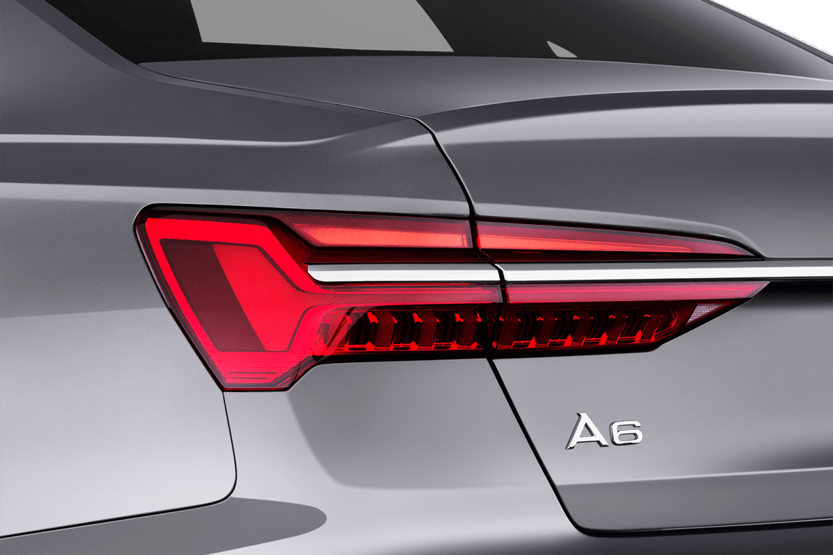 Heckleuchten eines Audi A6 Limousine TFSI e