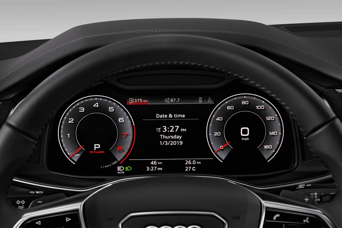 Kombiinstrument eines Audi A6 Limousine e-hybrid 