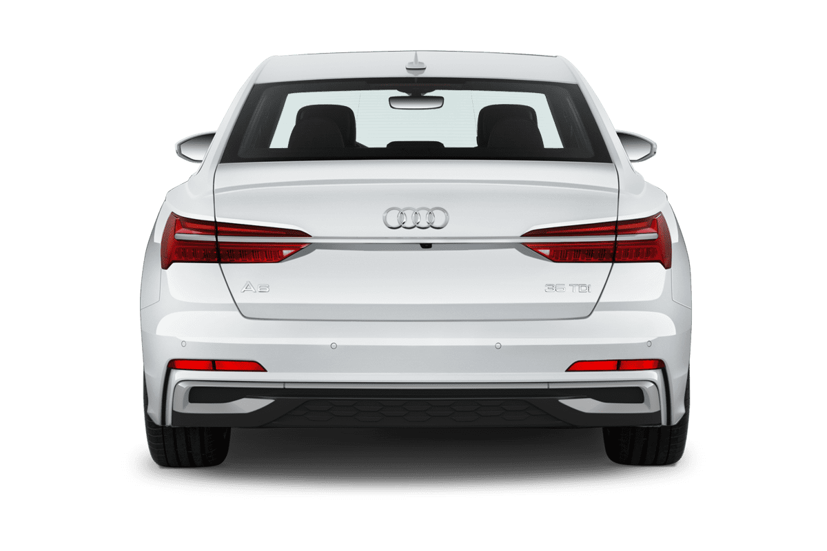 Heckansicht eines Audi A6 Limousine e-hybrid 