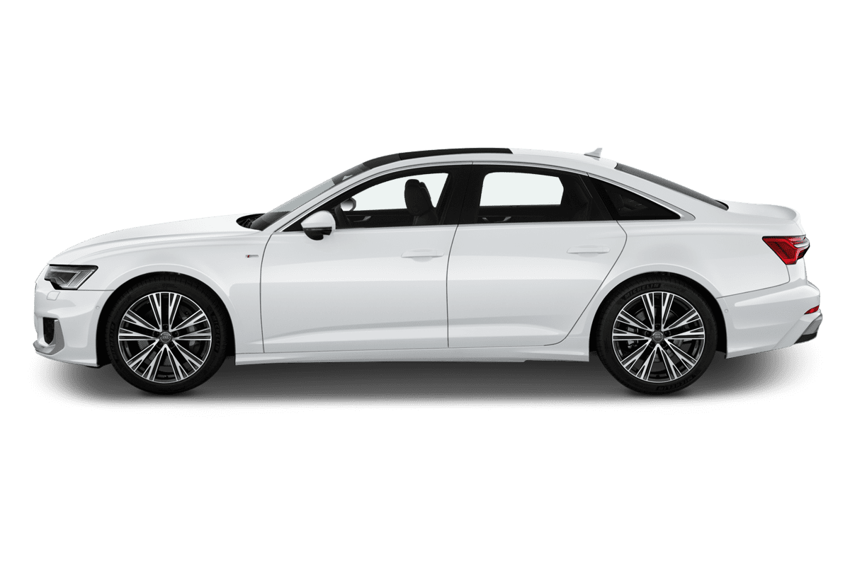 Seitenansicht eines Audi A6 Limousine e-hybrid 