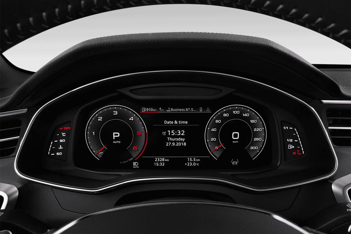 Kombiinstrument eines Audi A6 Avant e-hybrid