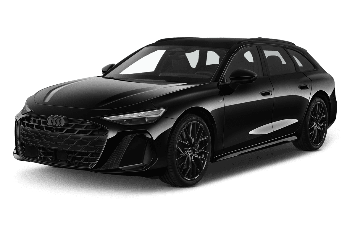 Schräge Frontansicht eines Audi A6 Avant , freigestellt