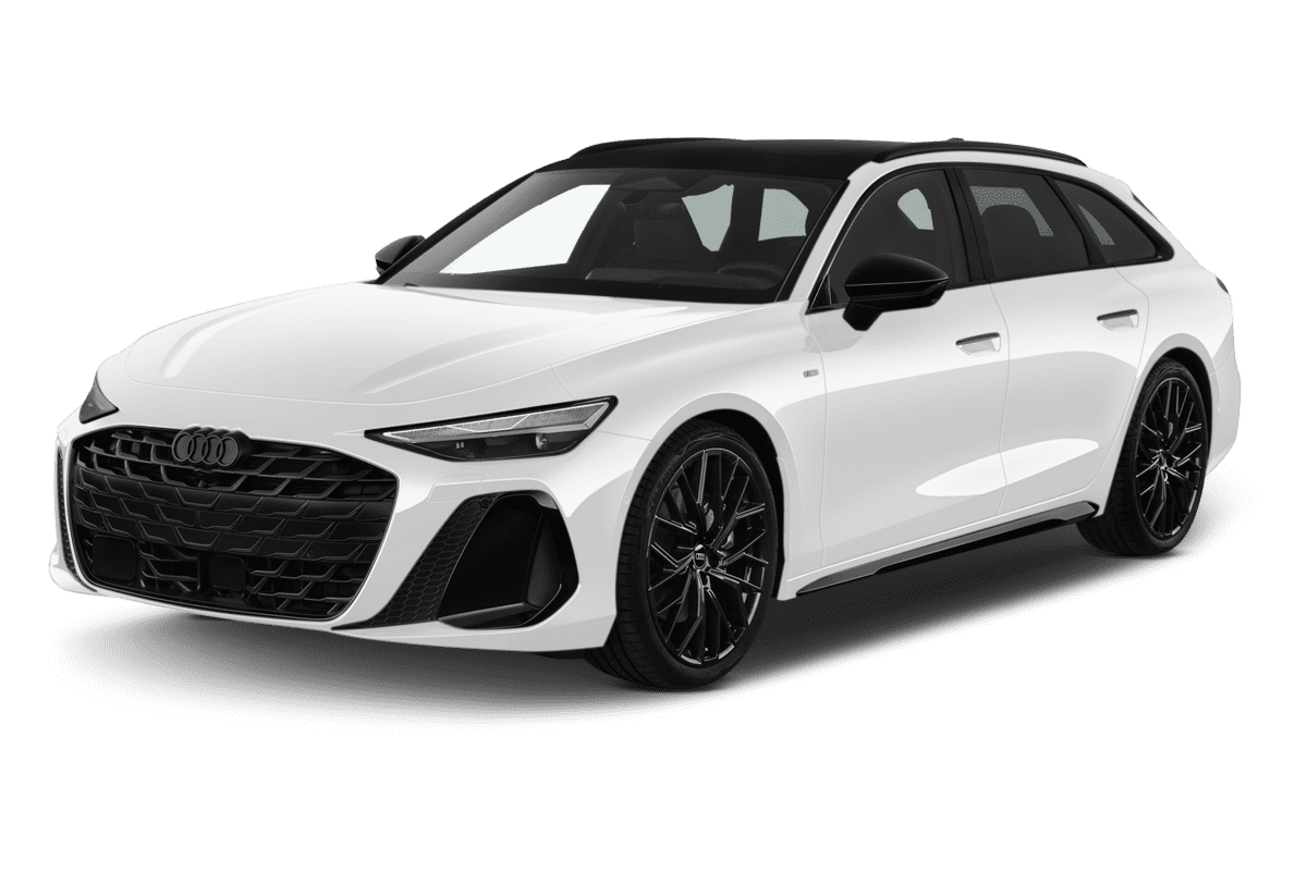 Schräge Frontansicht eines Audi A6, freigestellt