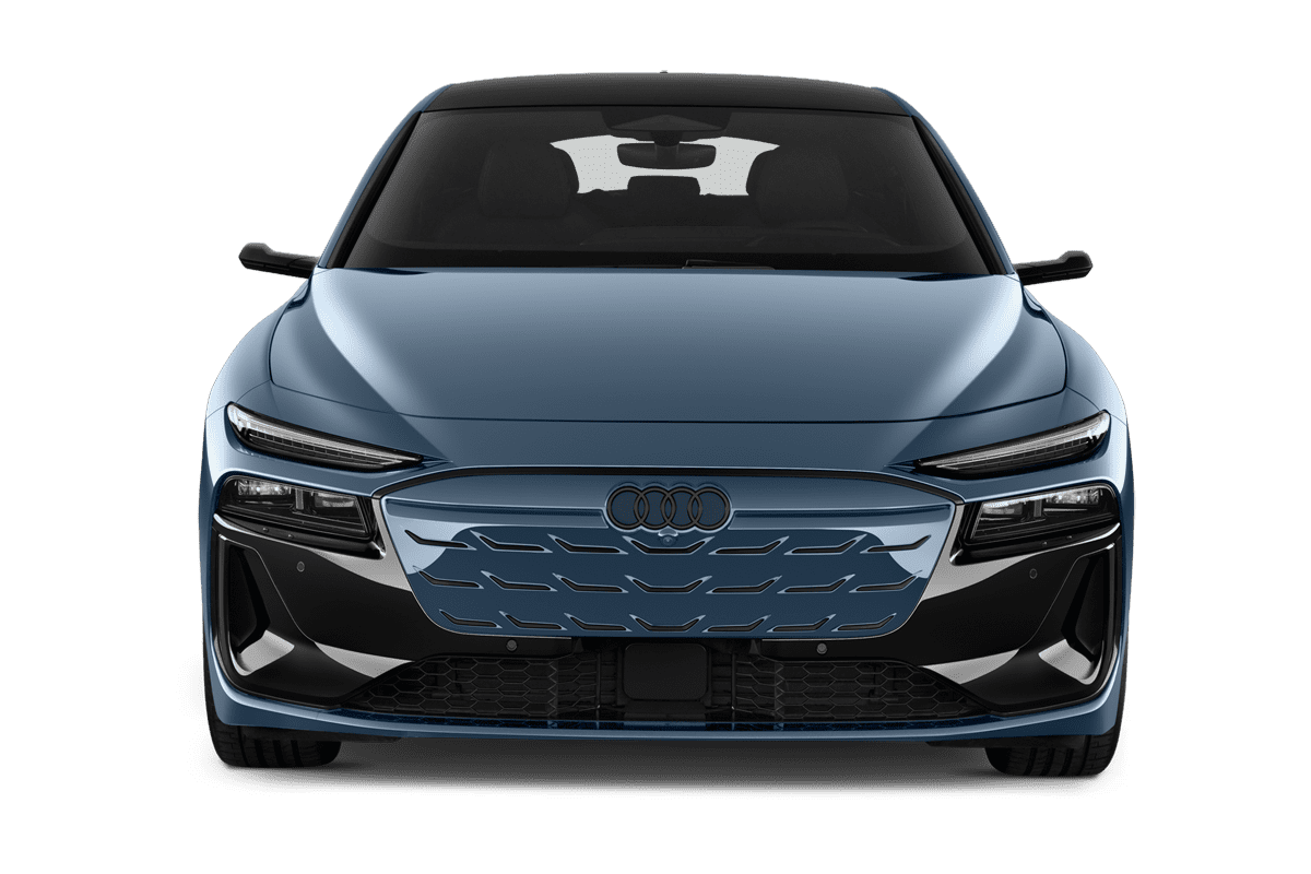 Frontansicht eines Audi A6 Avant e-tron, freigestellt