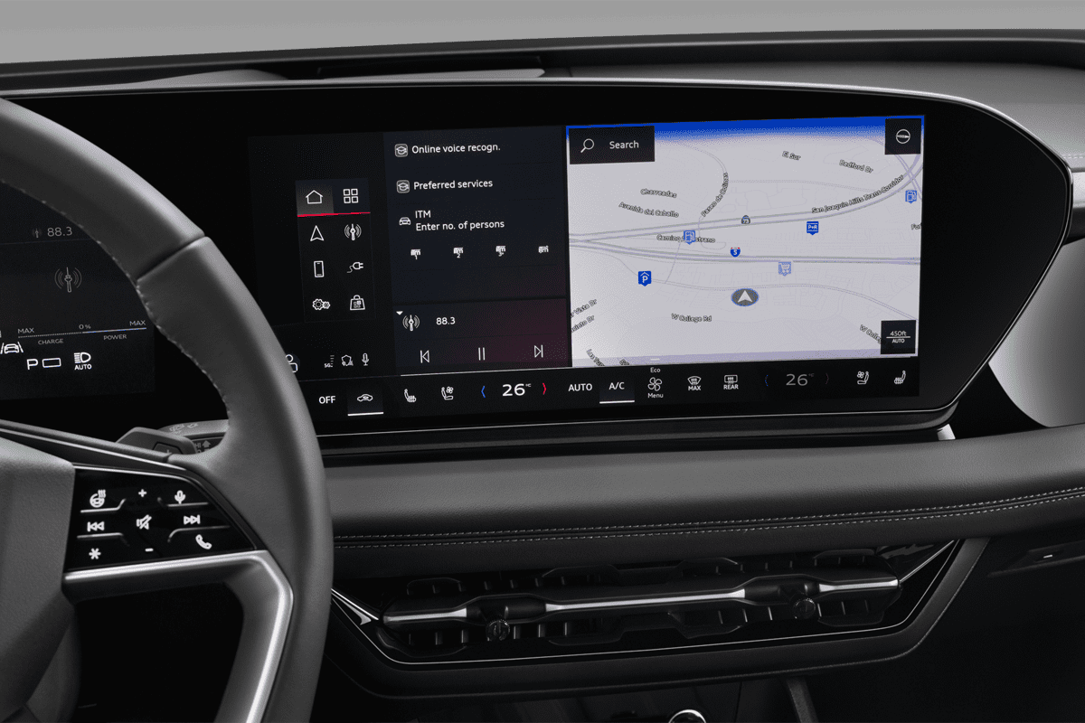 Mittelkonsole eines Audi A6 Sportback e-tron 