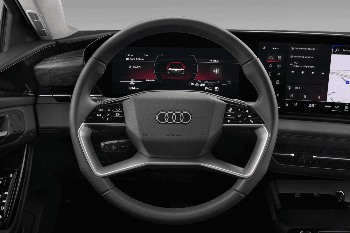 Lenkrad eines Audi A6 Sportback e-tron 