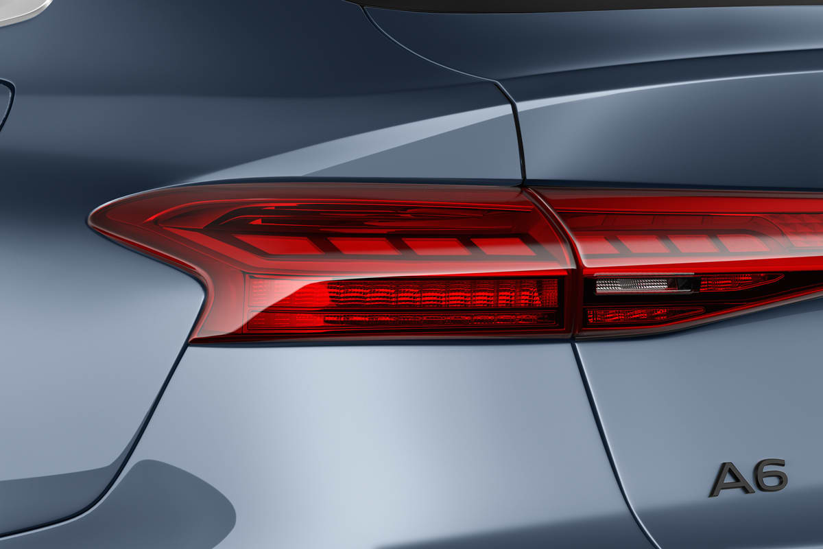 Heckleuchten eines Audi A6 Sportback e-tron 
