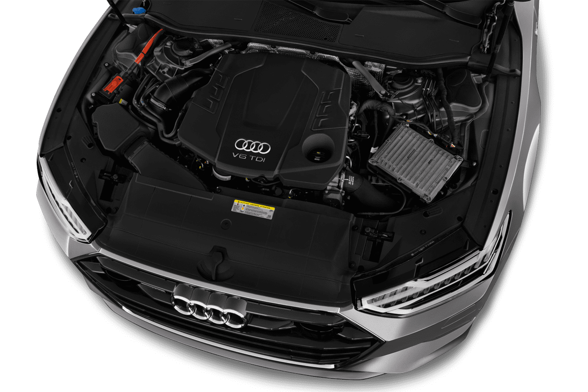 Motorraum eines Audi A7 Sportback