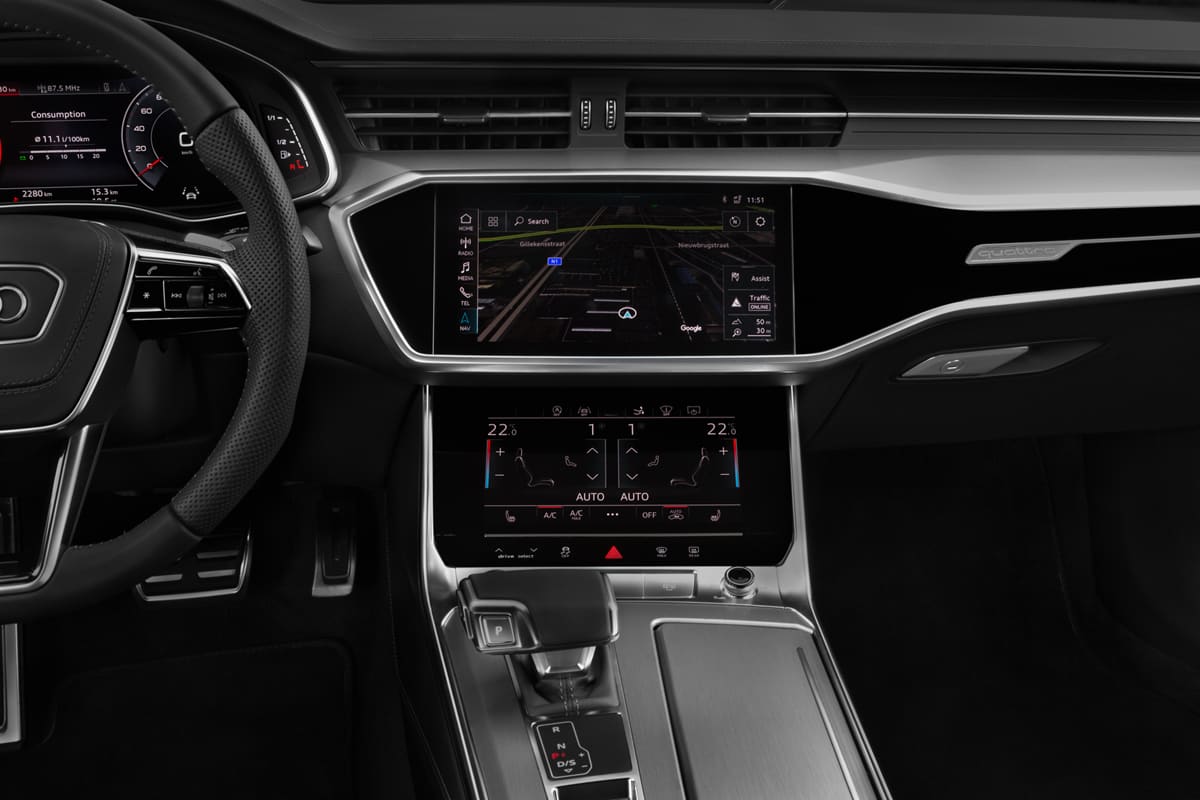 Mittelkonsole eines Audi A7 Sportback