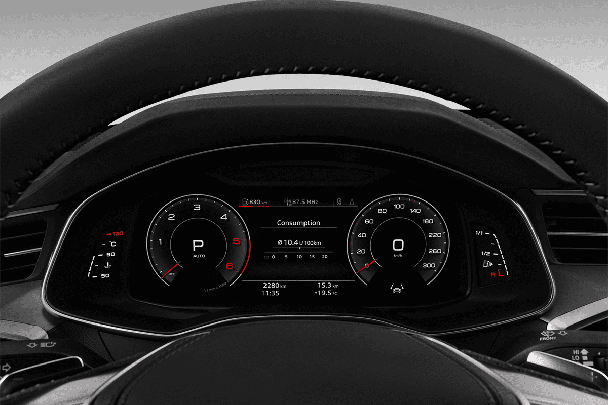 Kombiinstrument eines Audi A7 Sportback TFSI e