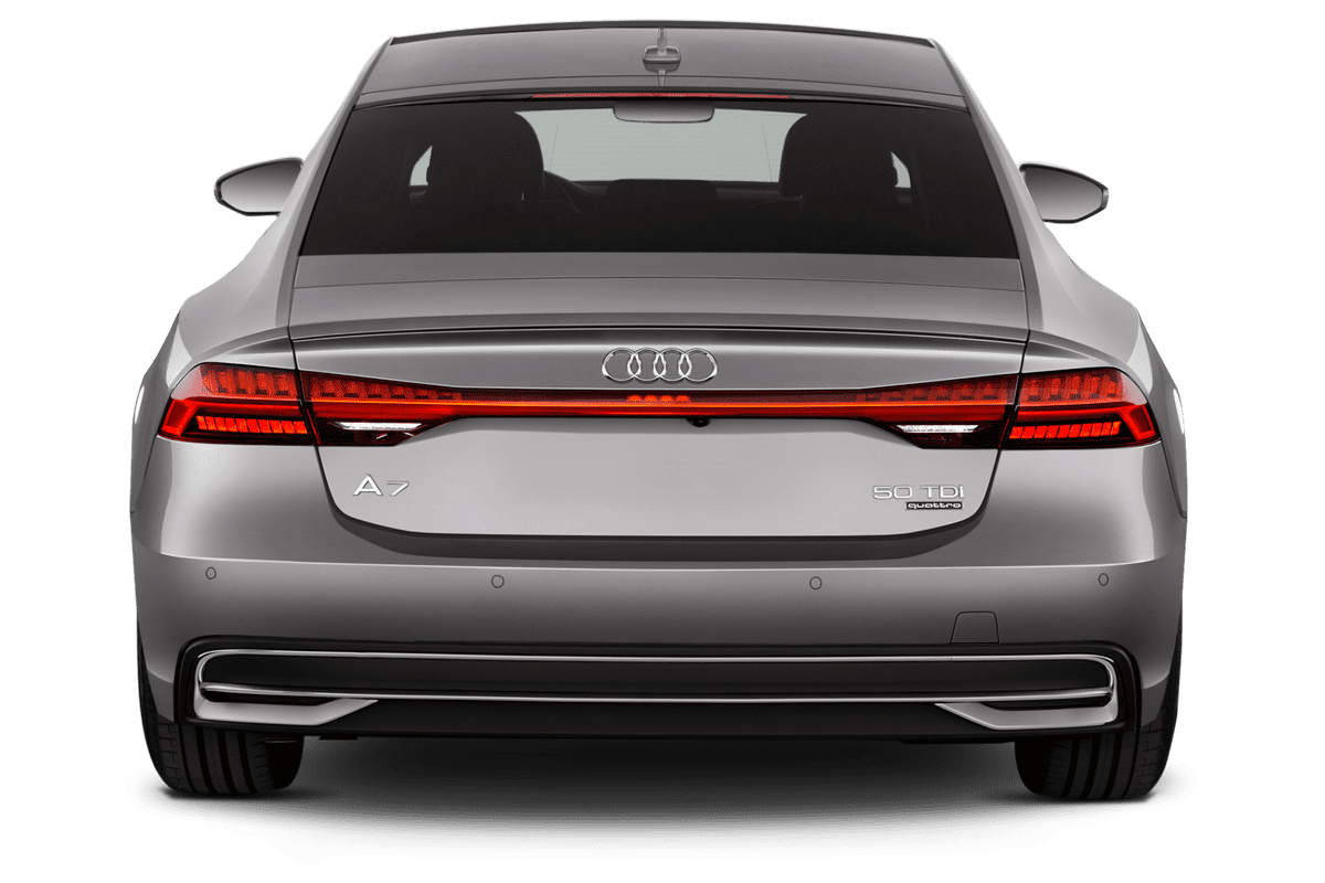 Heckansicht eines Audi A7 Sportback TFSI e