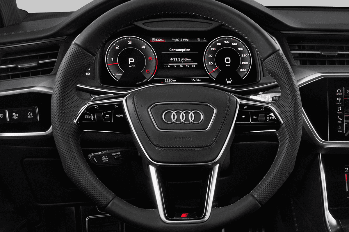 Lenkrad eines Audi A7 Sportback TFSI e