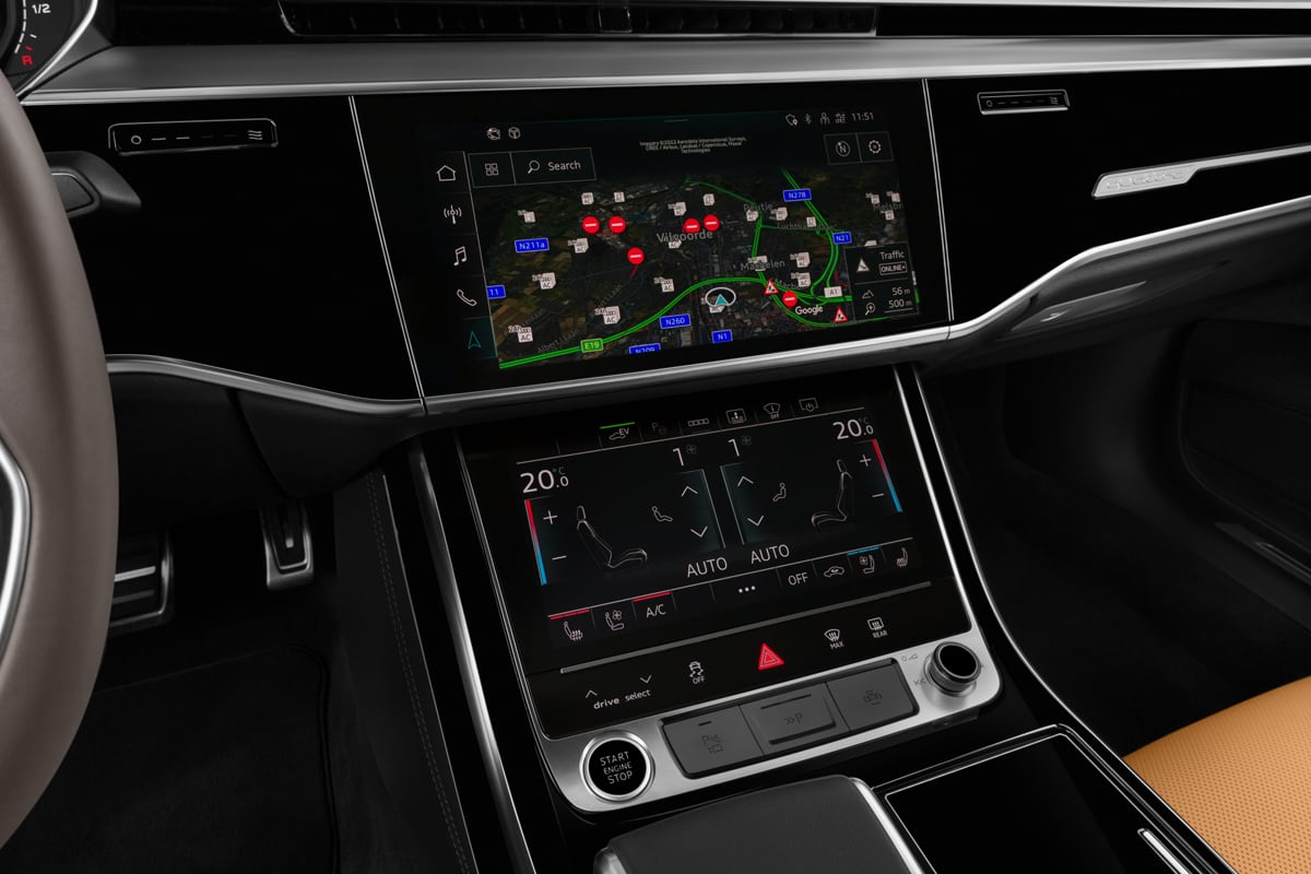 Mittelkonsole eines Audi A8