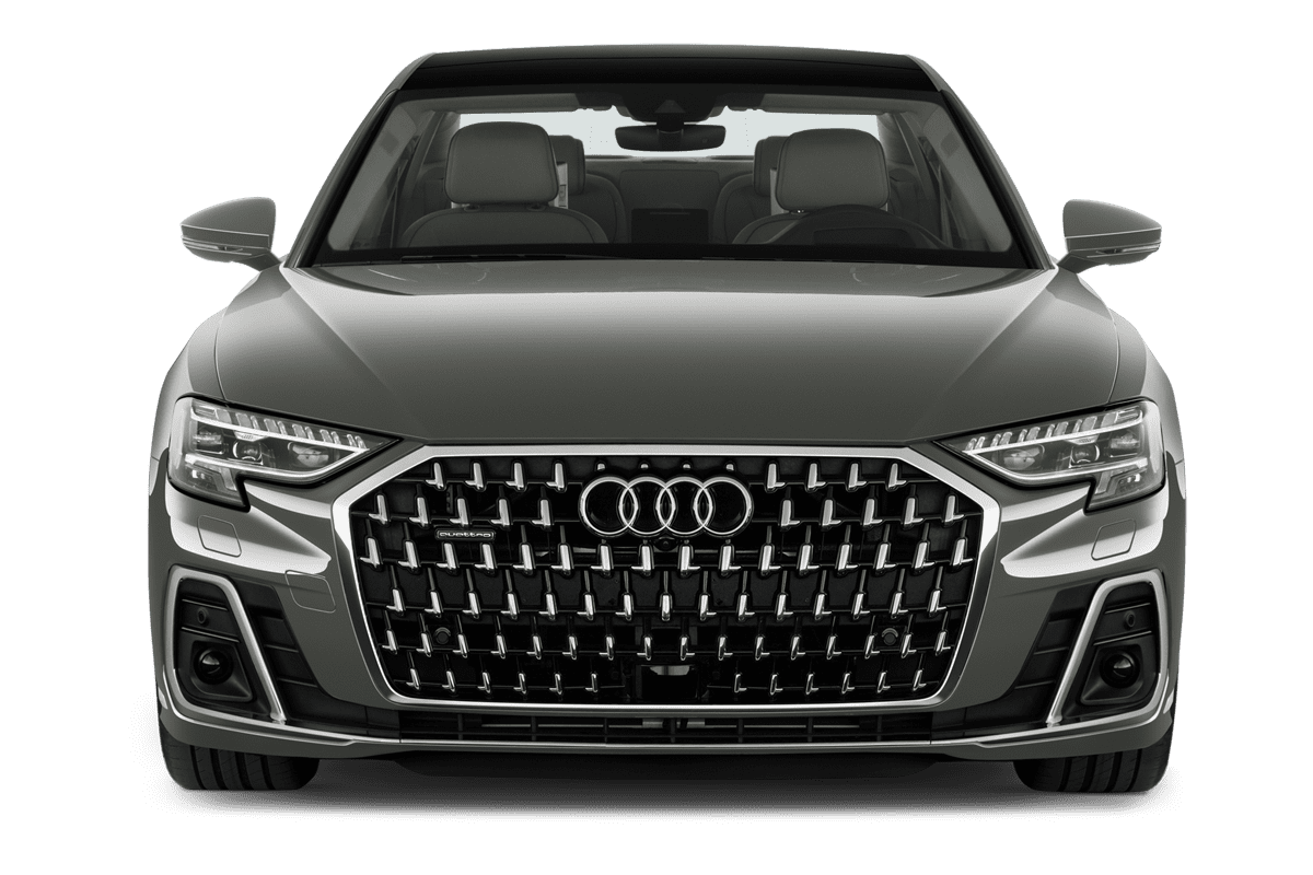Frontansicht eines Audi A8 TFSI e, freigestellt