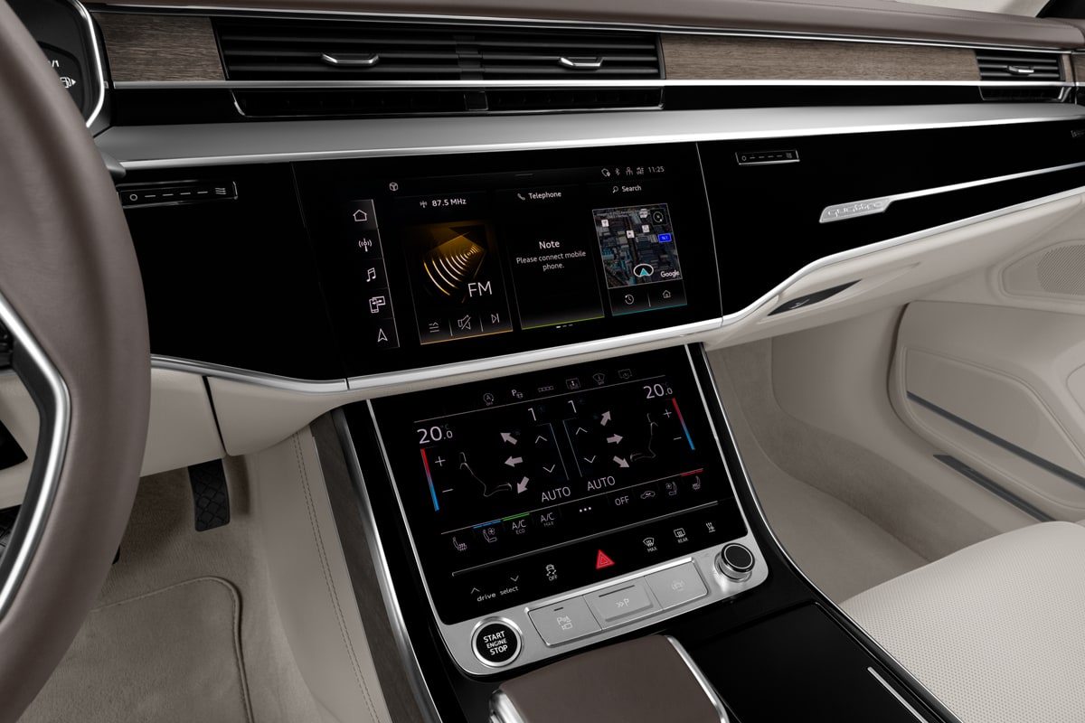 Klimasteuerung eines Audi A8 TFSI e